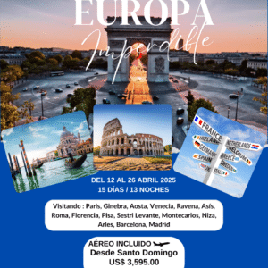 Europa Imperdible Semana Santa 2025 Del 12 al 26 de abril//Desde USD3,595.00